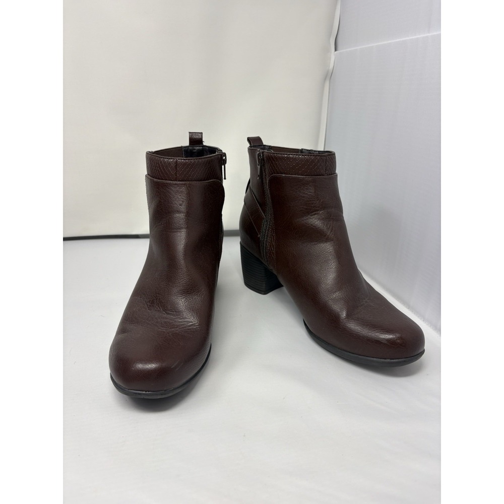 Croft &barrow Ortholite Eco Women's 8.5 Wide Brown Ankle Belt Boots